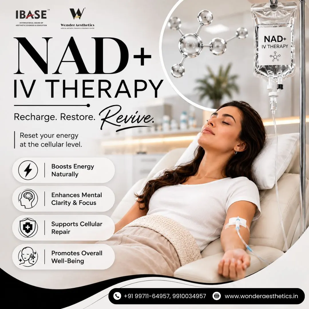 NAD+ IV Therapy for Skin Rejuvenation in Delhi – Restore Your Natural Glow with Wonder Aesthetics