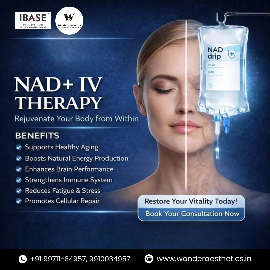 Unlock Cellular Rejuvenation with NAD+ Therapy in Delhi at Wonder Aesthetics