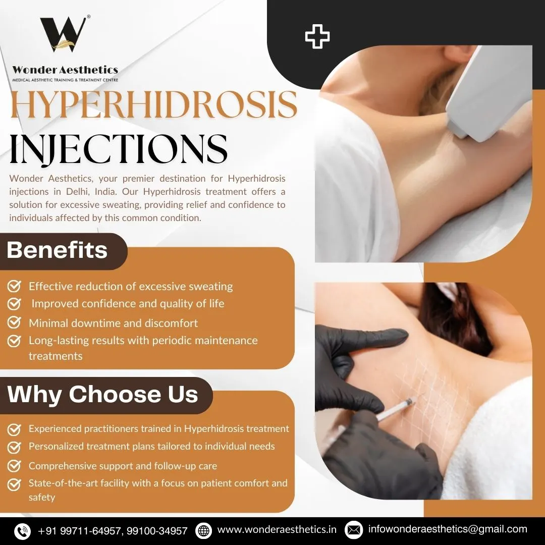 Wonder Aesthetics: The Best Clinic for Hyperhidrosis Injections in Delhi